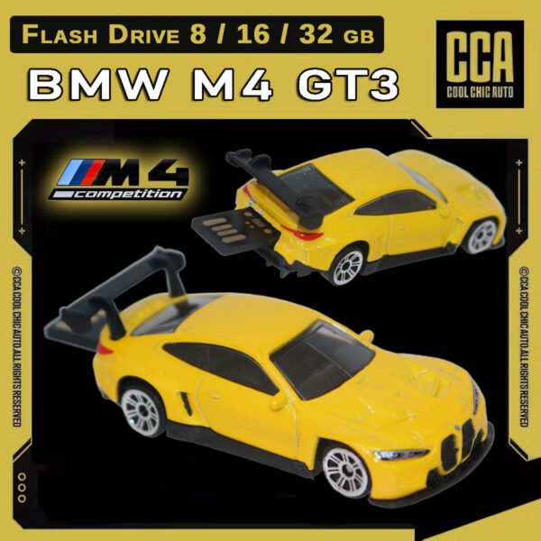 BMW M4 GT3 – USB Speicher Stick (gelb)